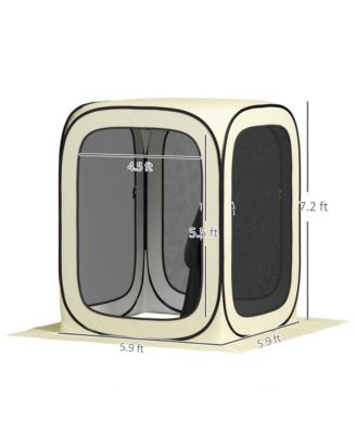 6' x 6' Pop Up Screen Tent, UPF50+ Camping Gazebo w/ Carry Bag,