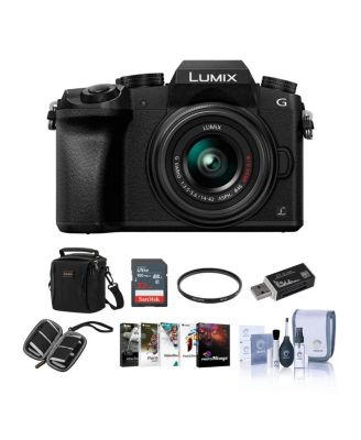 Lumix DMC-G7 Mirrorless Camera with 14-42mm Lens -32GB SDHC Card & Cleaning Kit