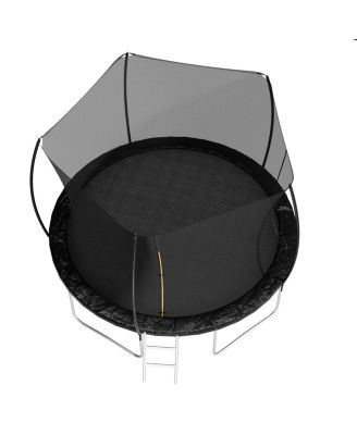 Streamdale 12FT Trampoline (Double-side color pad), Trampoline for Kids and Adults with Enclosure Net and Ladder,Curved fence pole