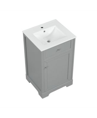  20" Bathroom Vanity with Sink, Bathroom Cabinet with Soft Closing Door, Storage Rack