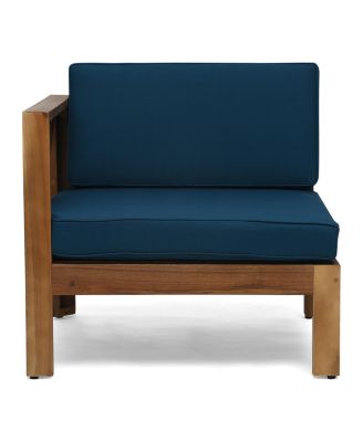 Streamdale Exotic Acacia Wood Sectional Sofa Set with Water-Resistant Cushions for Outdoor Comfort