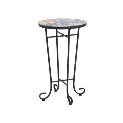 Streamdale Patio Side Table,Colorful+Black