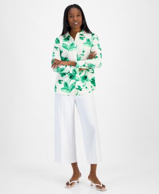 Женская блузка на пуговицах с принтом Bar III, эксклюзивно представленная в Macy's 