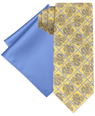 Men's Paisley Square Tie & Pocket Square Set