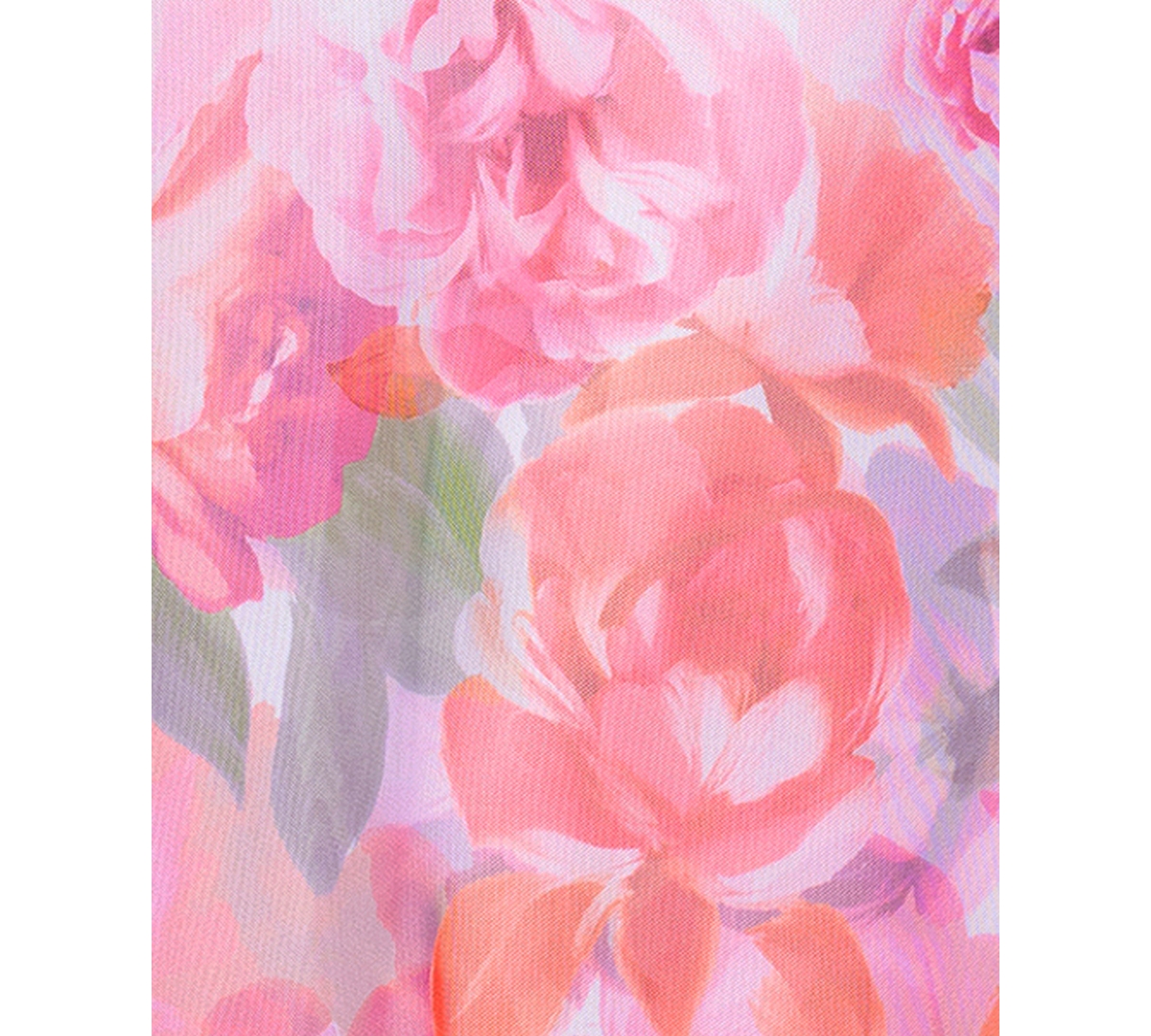 BETSY & ADAM BETSY & ADAM WOMEN'S FLORAL PRINT GATHERED SLEEVELESS GOWN 
