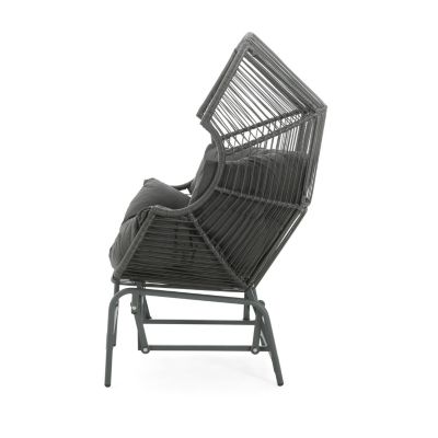 Streamdale Palos Outdoor Wicker Glider Chair - Dark Gray