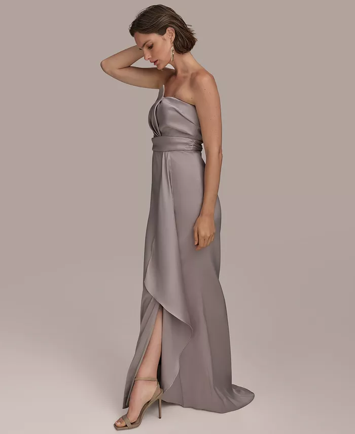 Women's Asymmetric Twist Strapless Gown - thumbnail 3