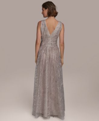 Женское сетчатое платье без рукавов Donna Karan New York, расшитое блестками