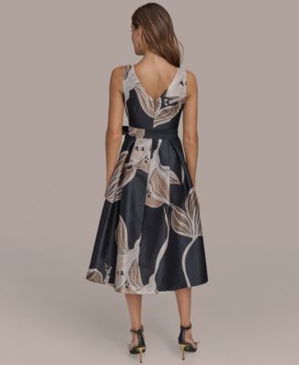 Женское платье А-силуэта без рукавов с цветочным принтом от Donna Karan New York для женщин