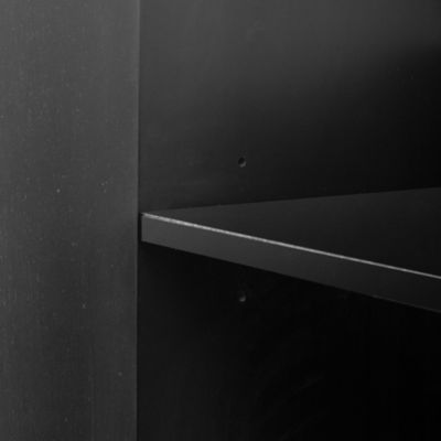 Streamdale Black Traditional Sideboard with Adjustable Shelves and Gold Handles