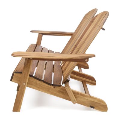 Streamdale Acacia Wood Outdoor Adirondack Loveseat Timeless Style and Comfort