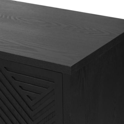 Retro Sideboard with Adjustable Shelves & Metal Accents