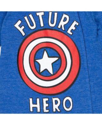 Avengers Baby Boys 3 Pack Zip Up Sleep N' Play Coveralls