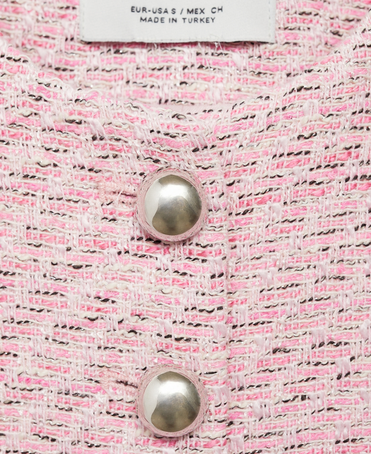 Mango Tweed Jacket In Pink