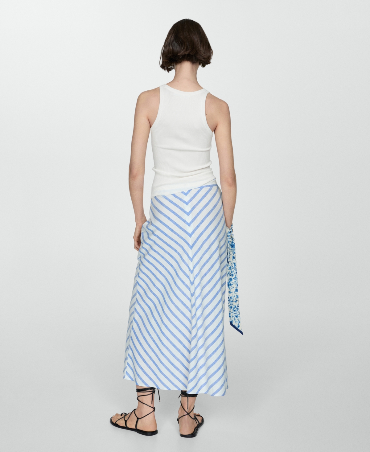 Mango Women's Printed Slit Skirt