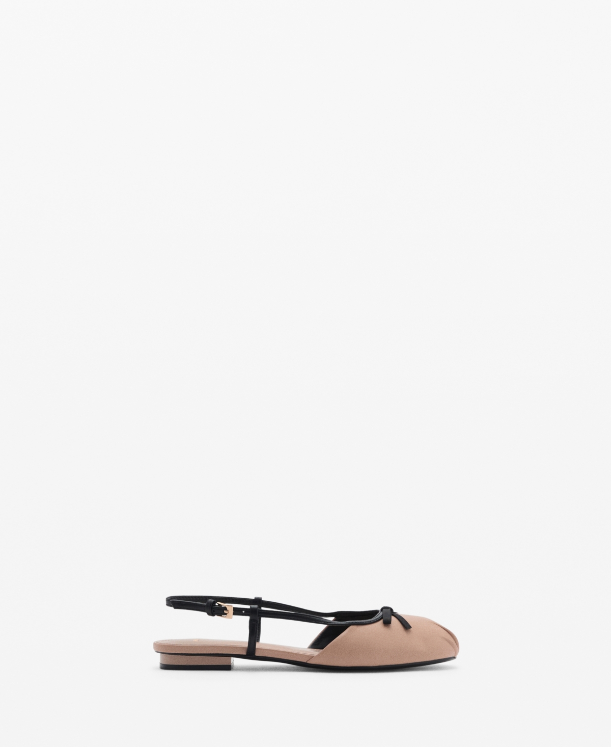 Shop Mango Women's Sling Back Ballerina Shoes In Nude