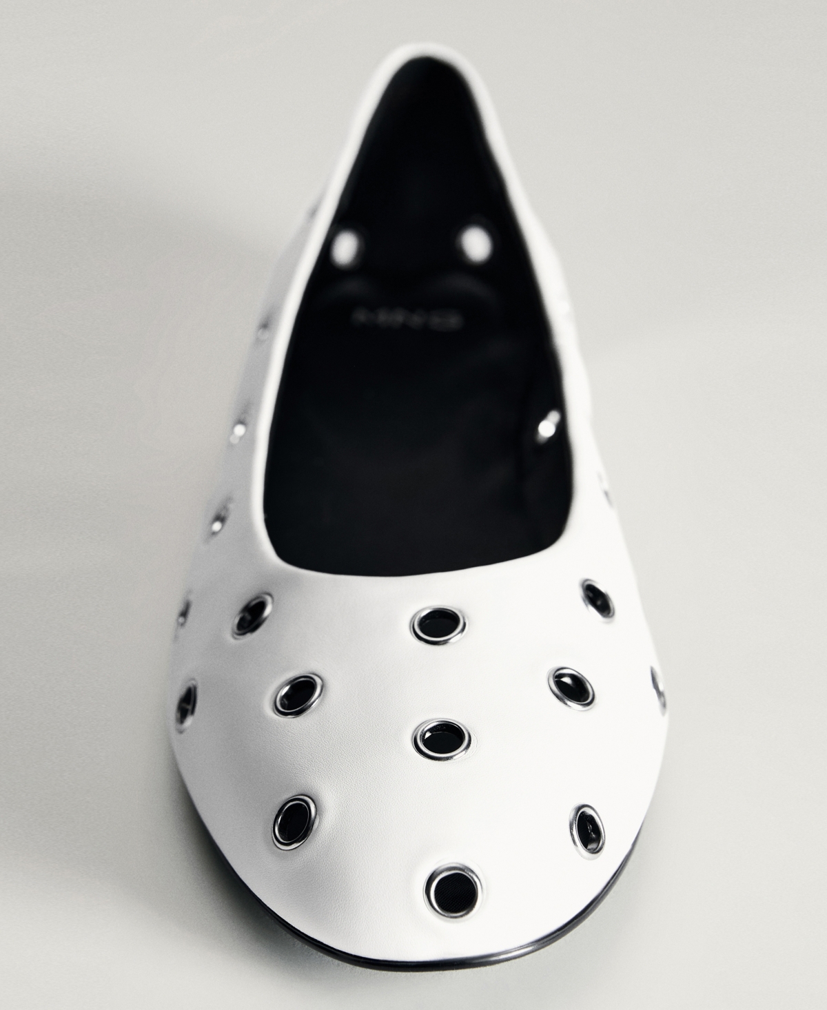 Mango Die-cut Ballerinas White In White