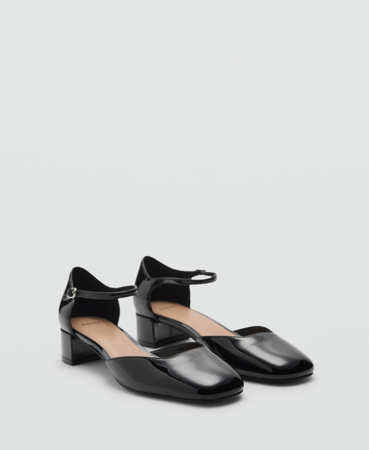 Mango Women's Patent Leather-Effect Heeled Shoes