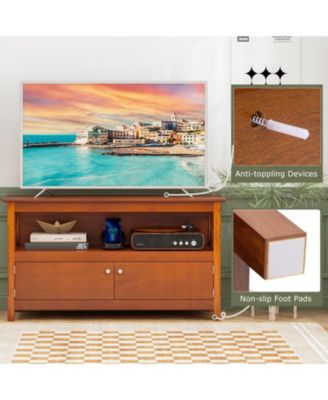 44 Inch Wooden Storage Cabinet TV Stand