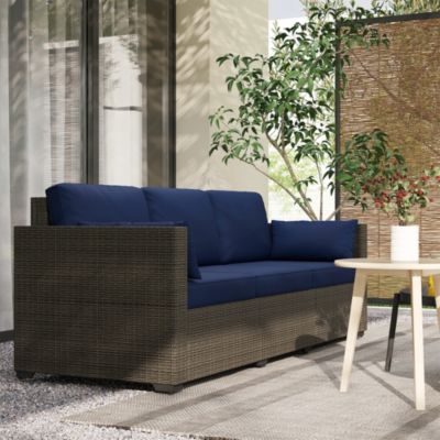 Three-Seater Outdoor Wicker Patio Furniture,