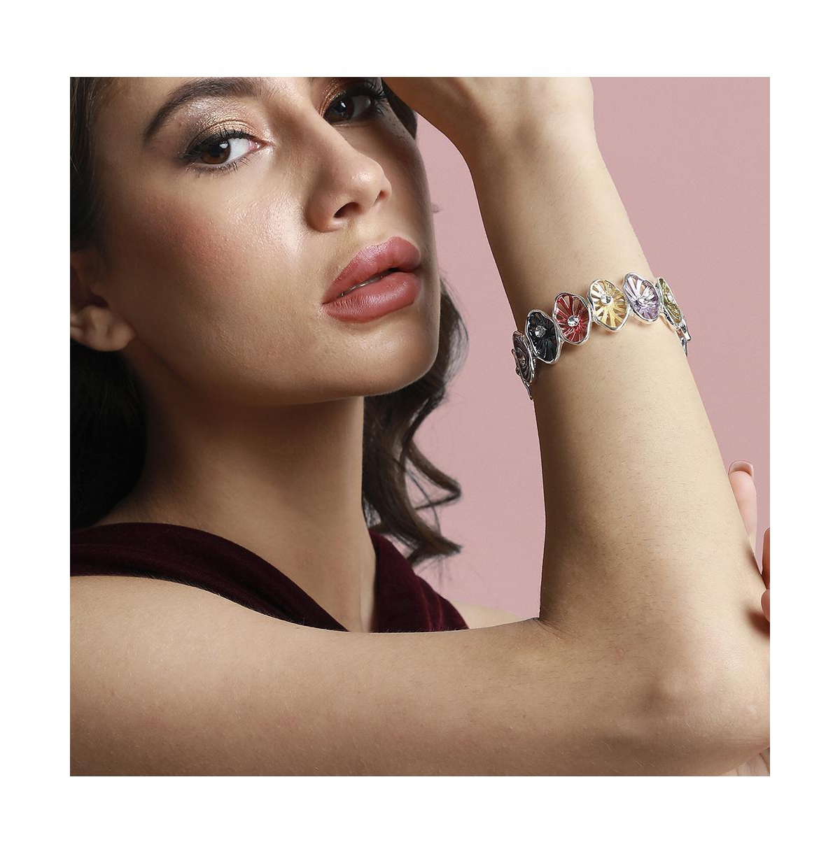 Sohi Mushroom Umbrella Bracelet In Silver