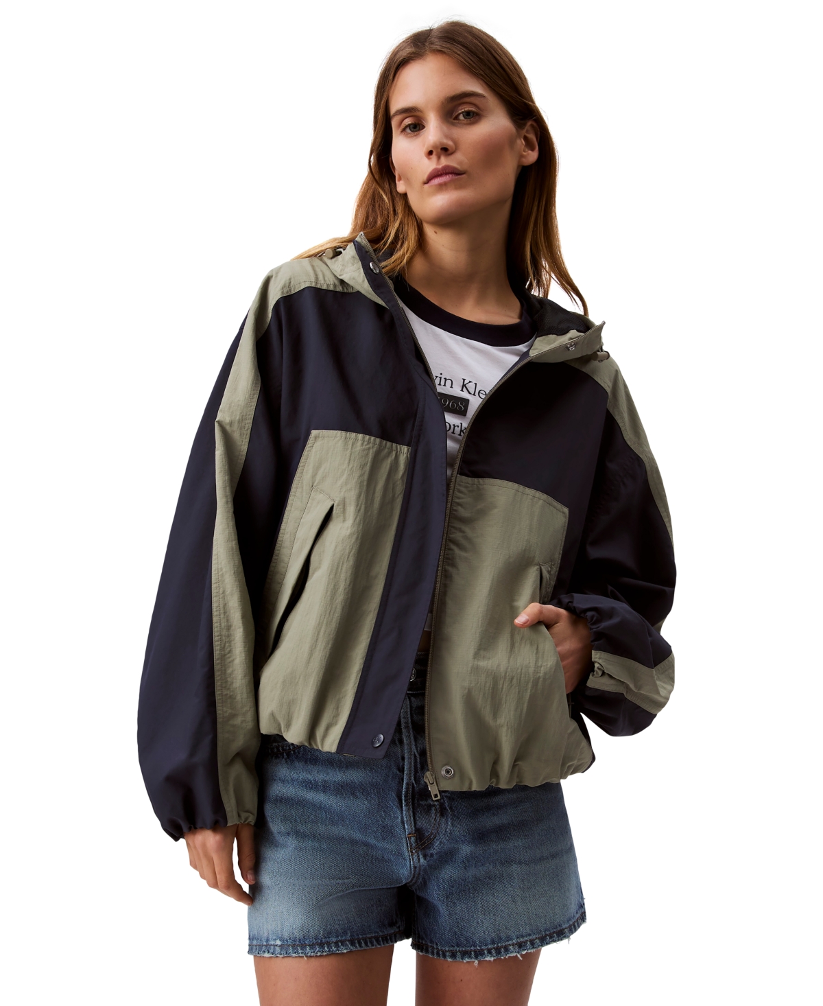 Women's Ripstop Relaxed Jacket - Laurel Oak/ Sky Captain