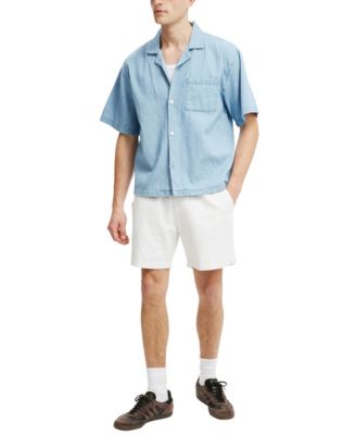 Men's Denim Box Fit Short Sleeve Shirt