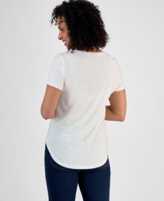 Style & Co Women's Graphic Crewneck T-Shirt, Created for