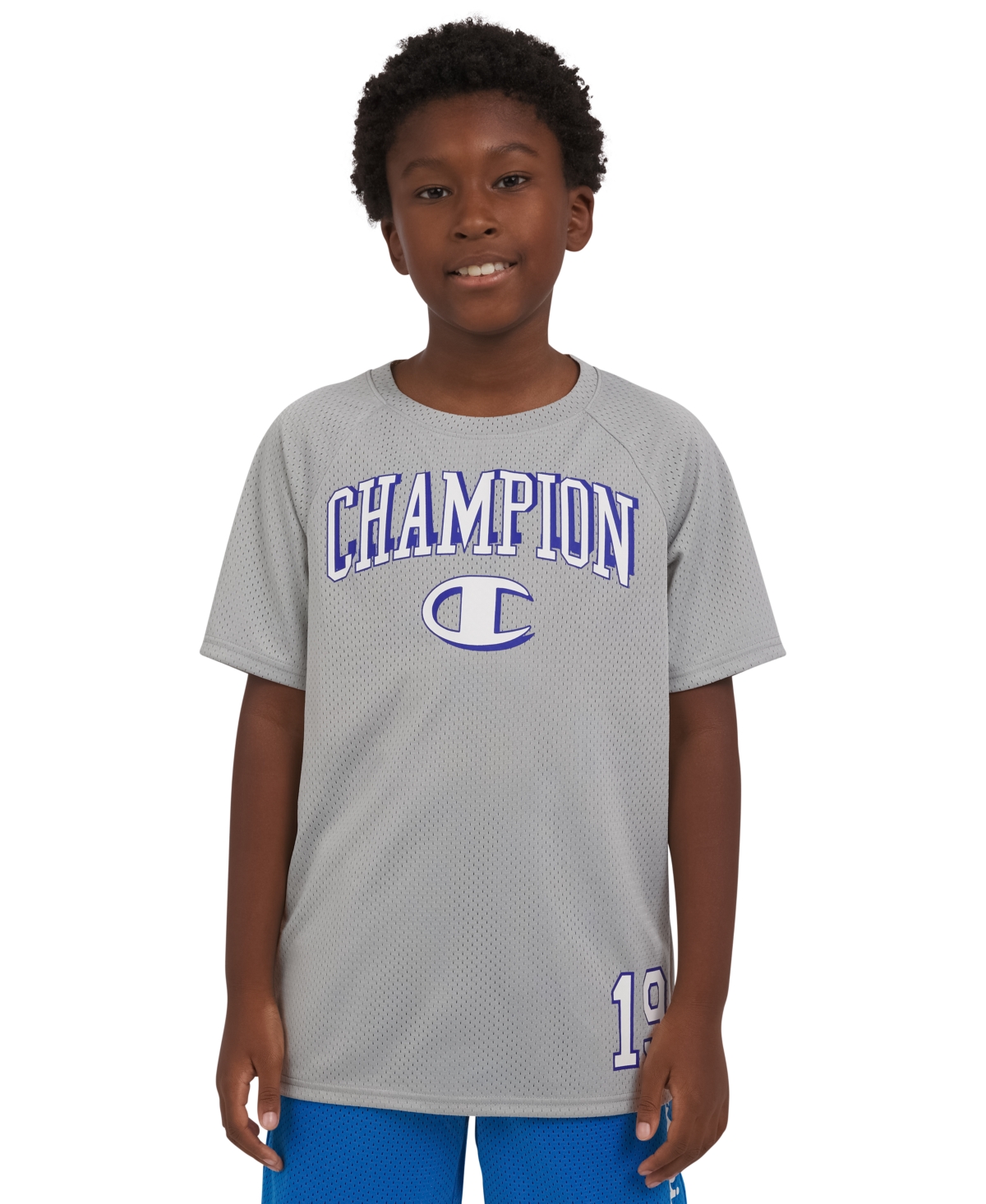 Champion Big Boys Football Jersey Shirt In Grey