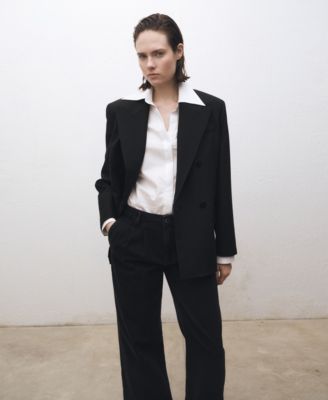 Women's Wide-Leg Pleated Jeans