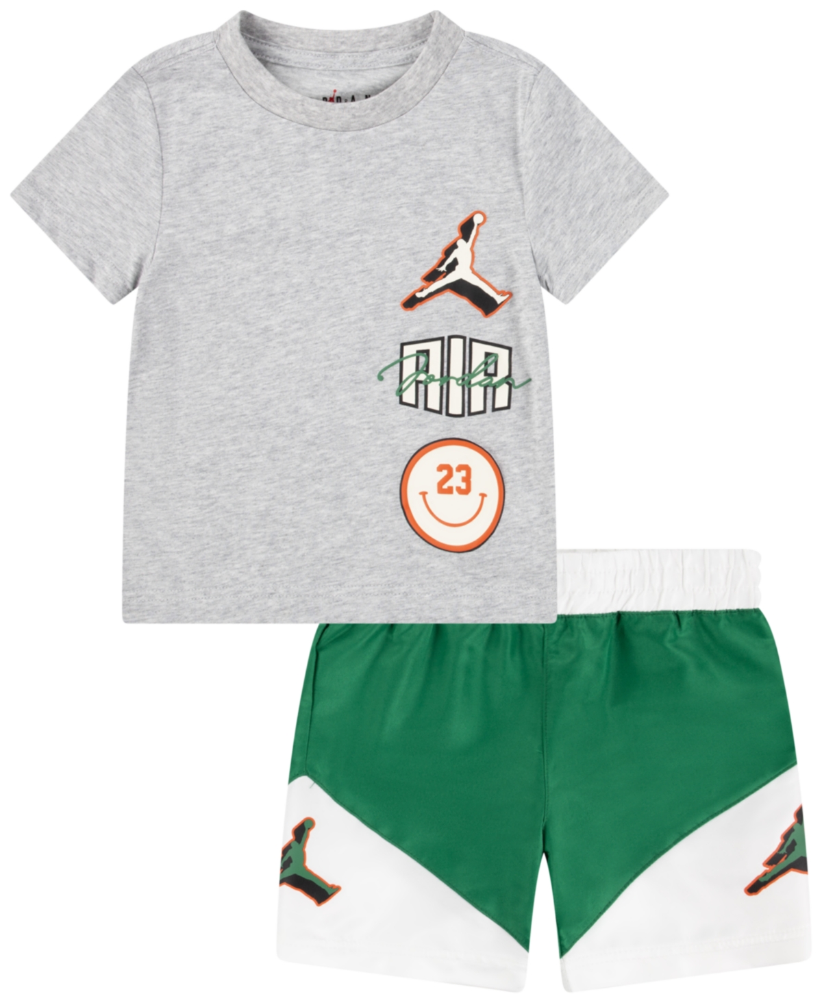 Jordan Toddler Boys 2-piece Stacked Play Shorts And T-shirt Set In Pine Green