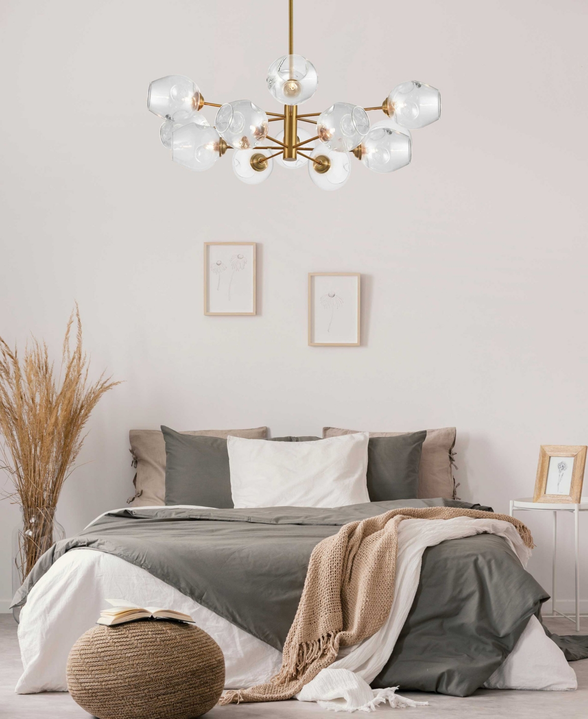 Dainolite 8" Metal Abii 12 Light Chandelier In Vintage Bronze