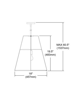 19.50" Metal Trapezoid LED Pendant