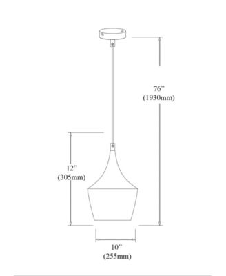 12" Metal Helsinki LED Pendant