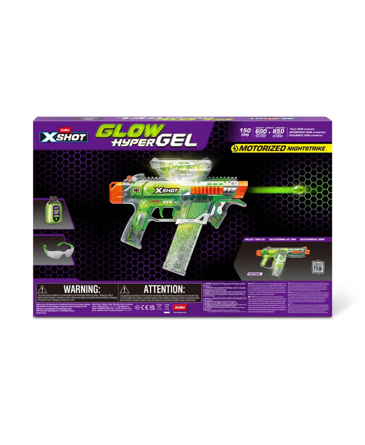 X-shot Hyper Gel Glow In The Dark Blaster In No Color
