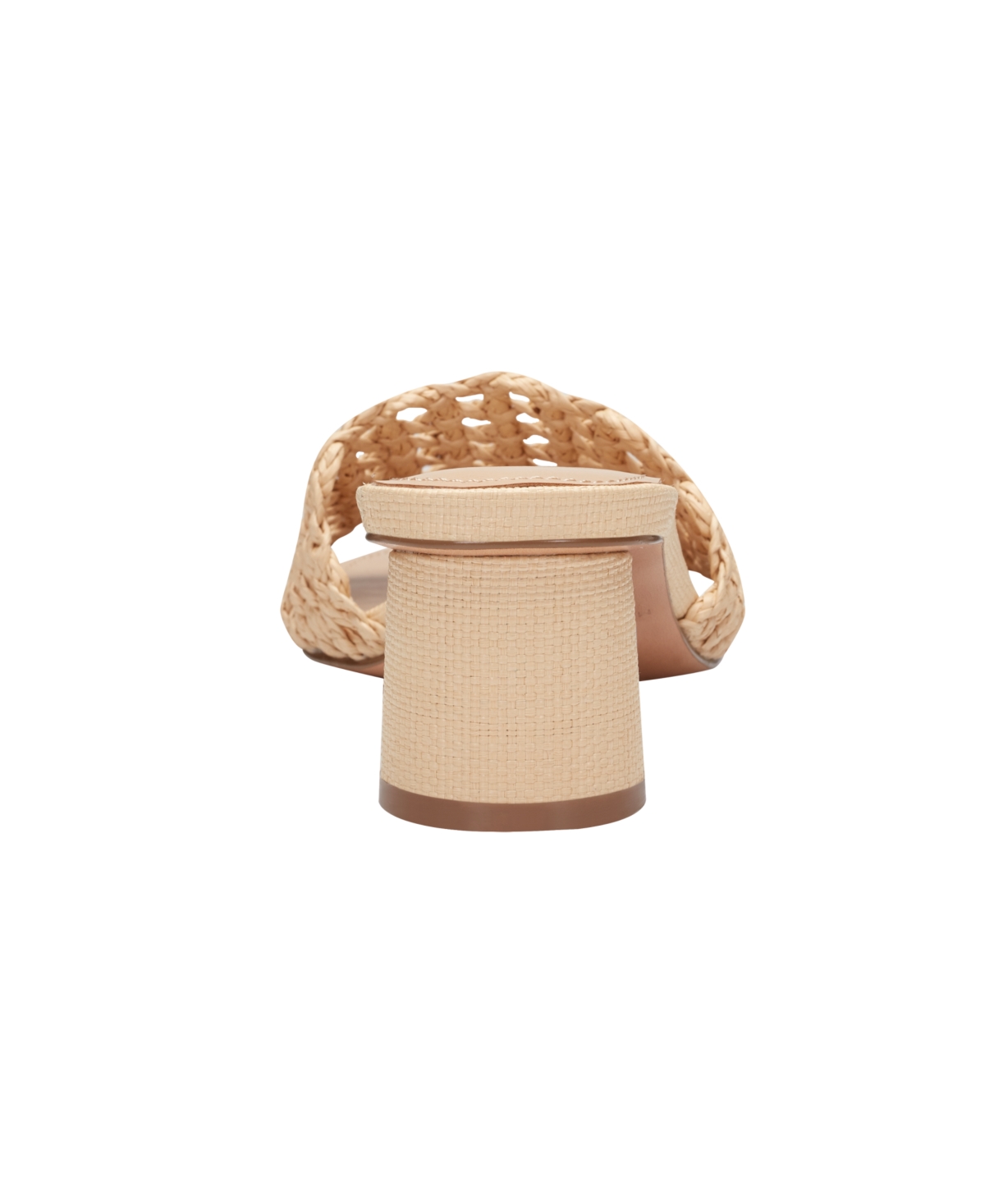 Marc Fisher Ltd Woven Block-heel Mule Sandals In Light Natural