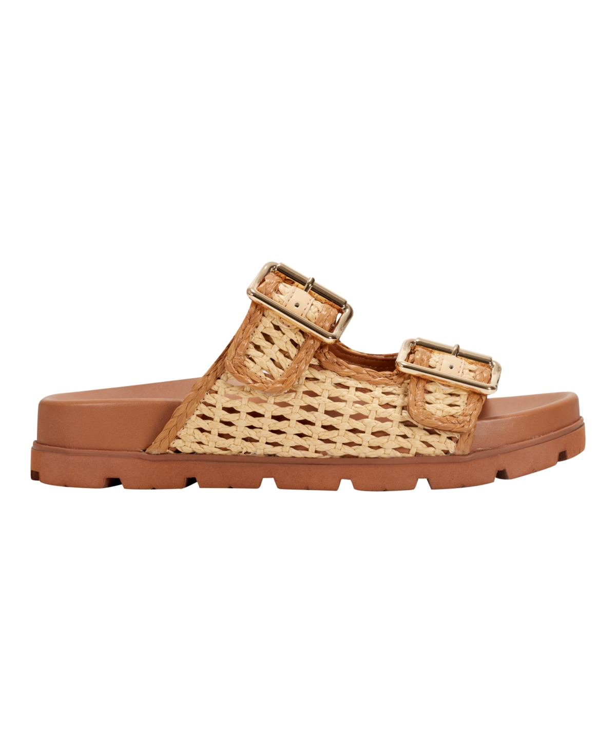 Marc Fisher Ltd Mylan Two-strap Sandal In Natural,brown