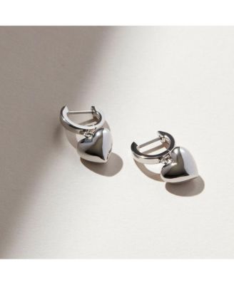 Puffed Heart Hoops - Jessica