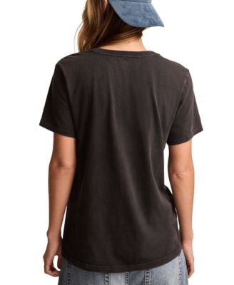 Классическая хлопковая футболка с принтом Хамса от бренда Lucky Brand для женщин