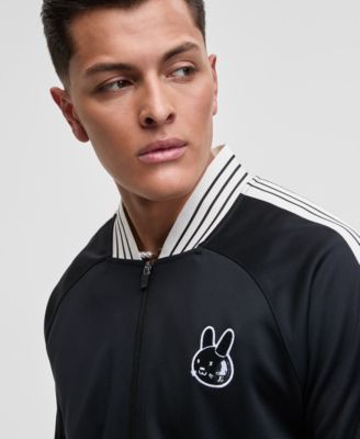 Мужская трикотажная спортивная куртка Mode of One свободного кроя с контрастными вставками и застежкой на молнию на всю длину и трикотажные спортивные шорты обычного кроя с контрастными вставками длиной 7 дюймов, эксклюзивно представленные в Macy's 