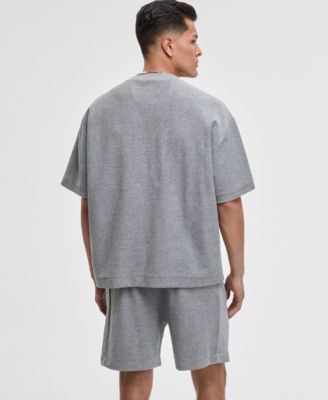Men's Oversized-Fit Textured Sweatshirt, Exclusively at Macy's 