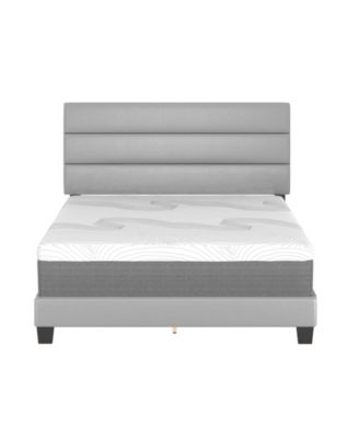 Piedmont Leatherette Upholstered Platform Bed Frame with Adjustable Headboard - No Box Spring Required