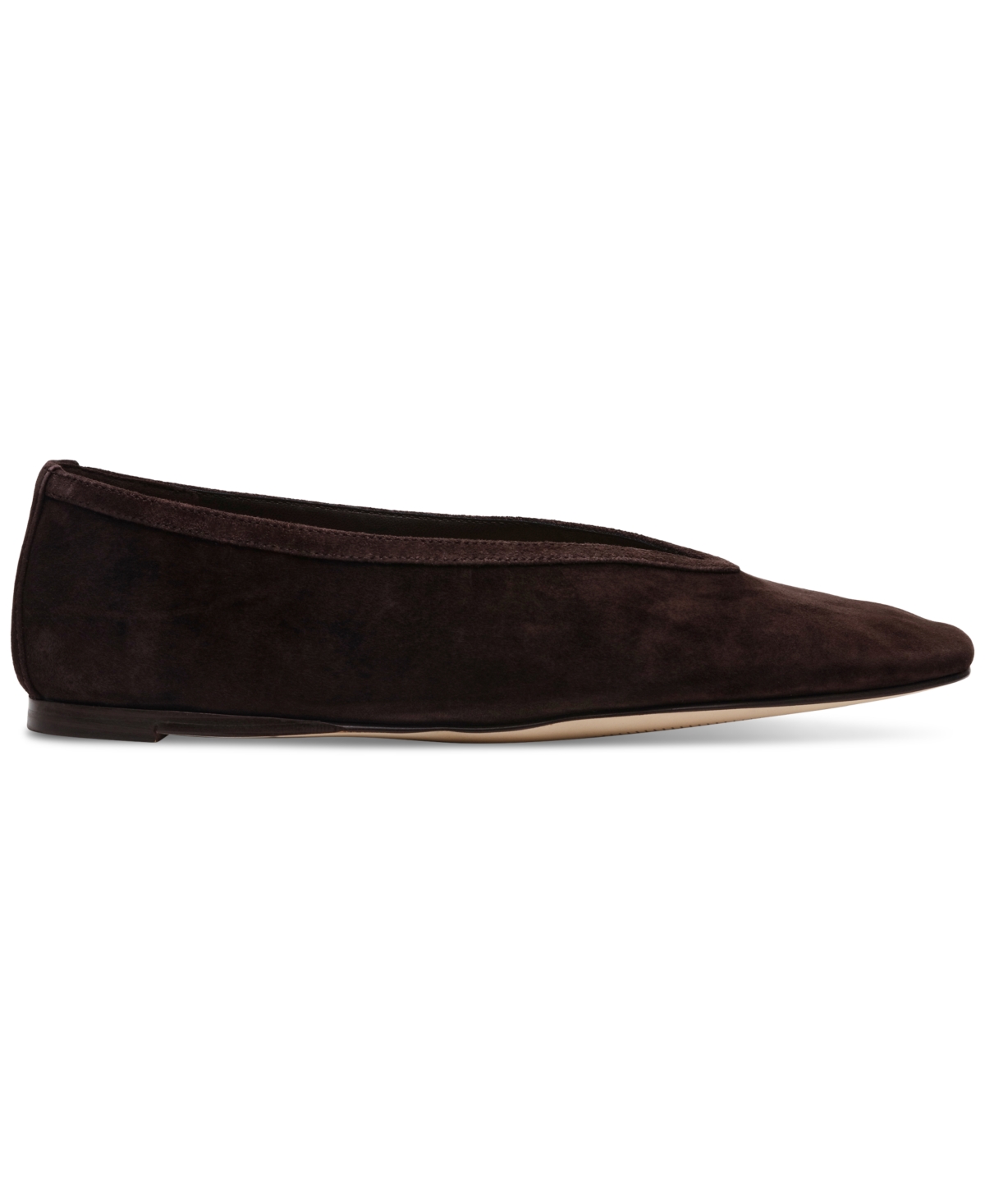 Shop Steve Madden Women's Leni Snip-toe Flats In Chocolate Suede