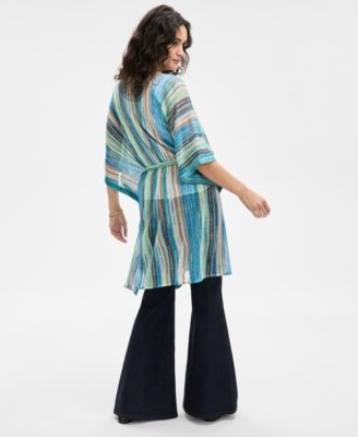 Striped Zig Zag Cover-Up, Exclusively at Macy's