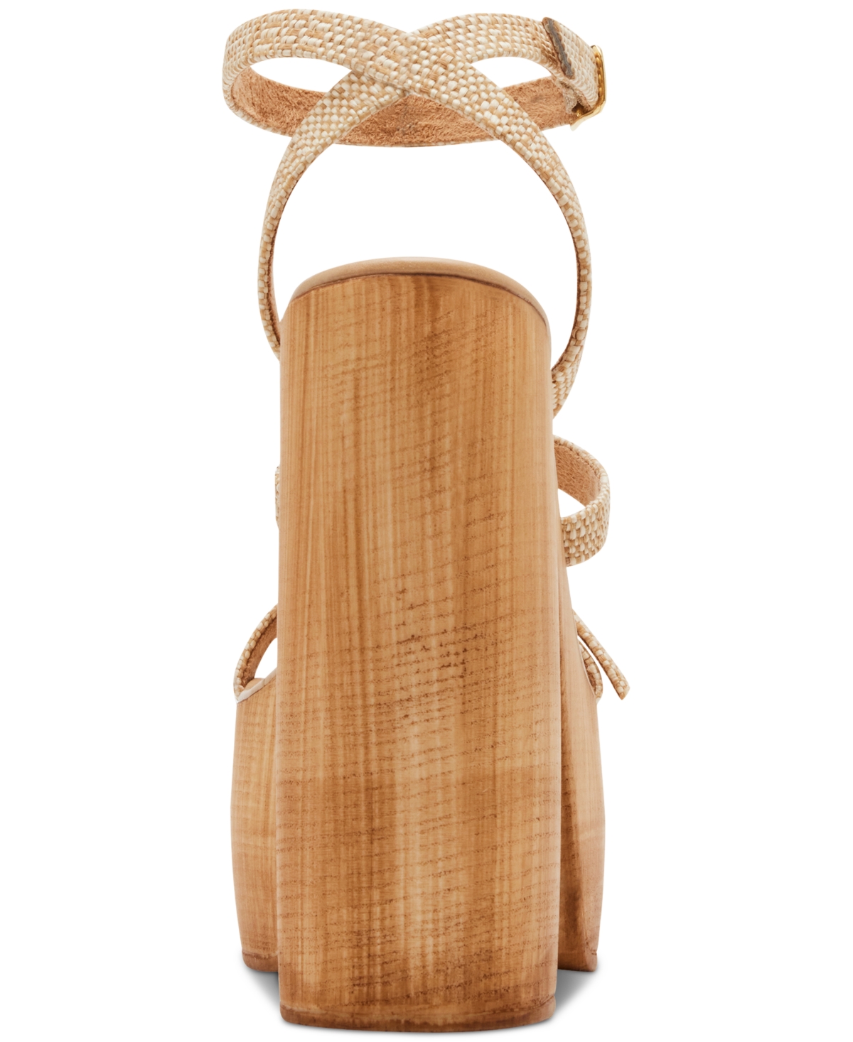 Steve Madden Lilia High Wooden Platform Dress Sandals In Raffia Multi