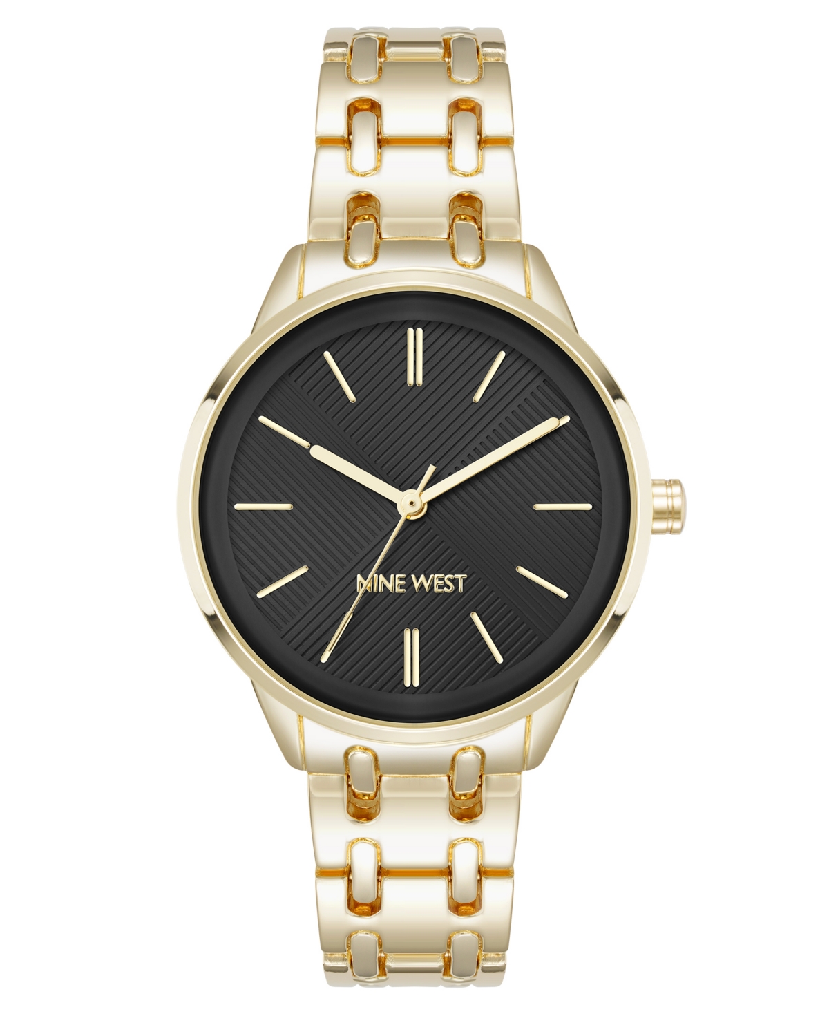 Women's Quartz Black and Gold-Tone Metal Alloy Bracelet Watch, 33mm - Black, Gold-Tone