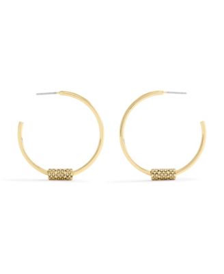 COACH Large Signature Quilted Tube Hoop Earrings 16290₽