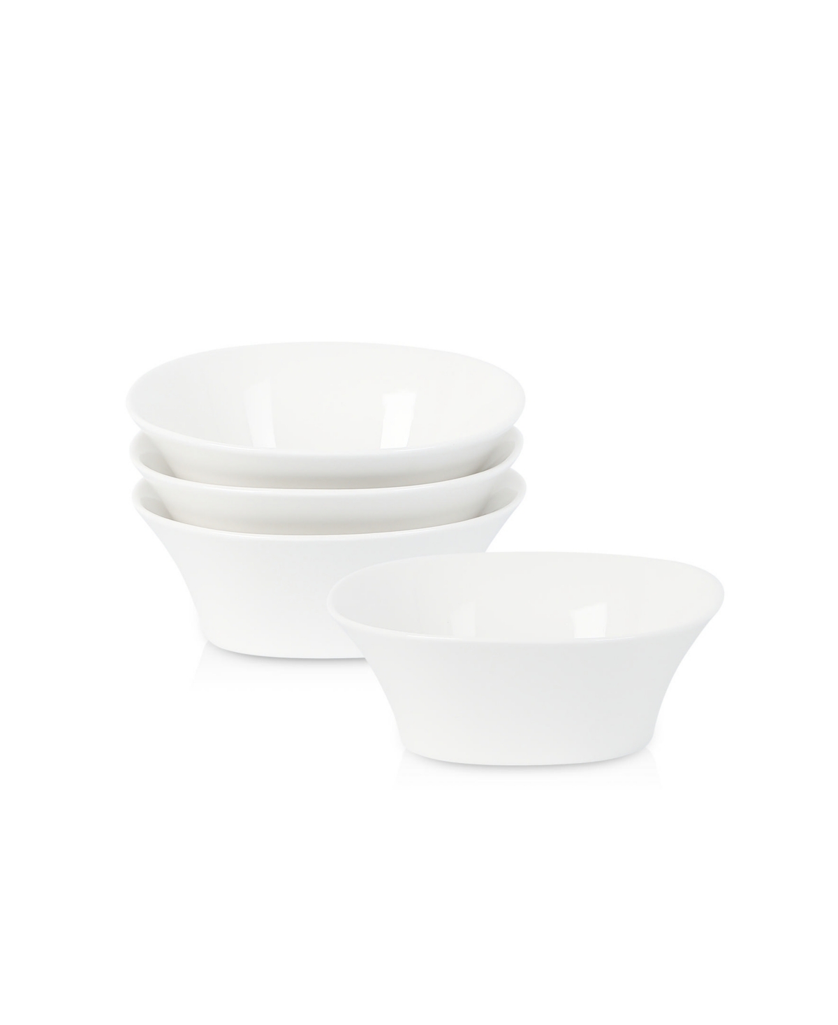 Quadro Cereal Bowls, Set of 4 - White