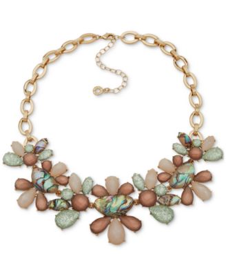 Эффектное колье Anne Klein из золота со смешанными камнями, удлинитель 16 дюймов + 3 дюйма