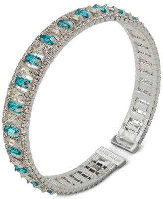 Браслет Anne Klein с серебристым Паве и багетным камнем 